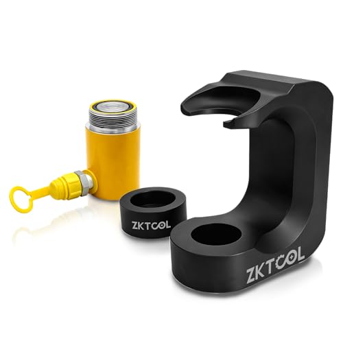 ZKTOOL Hydraulic Pneumatic Ball Joint Separator Puller, Heavy Duty Control Arm Ball Joint Removal Tool Compatible with Land Rover Jaguar,Steering Suspension Extractor, Replace JLR-204-793A JLR-204-838 - color: Black