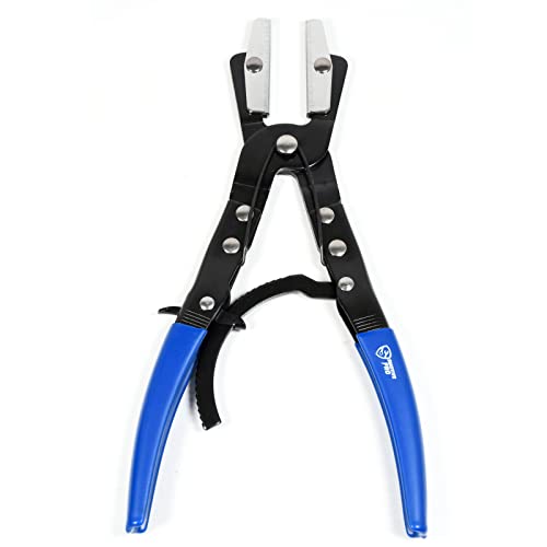 SMOTIVEPRO 12inch Ratcheting Hose Pinch Off Plier | Carbon Steel Hose Pinch Pliers, 1.65-Inch Max Opening, for Clamping Larger Radiator and Heater Hoses - size: 12inch Hose Pinch Plier