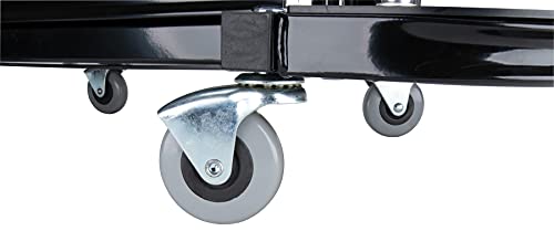 Performance Tool W85025 3-Drawer Rolling Tool Chest Seat With Magnetic Side Trays, Black