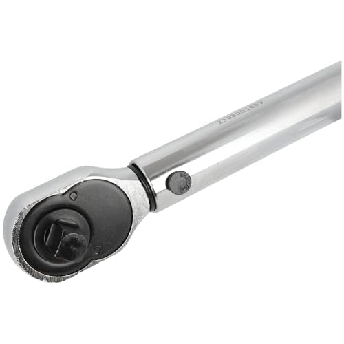 Performance Tool M238 Click Torque Wrench - 3/8 Drive, Adjustable 10 to 80 lbs ft. for Automotive Repair, Garage Maintenance, Chrome-Plated, Calibrated Torque Control