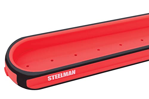 Steelman 75105 Medium 12-Inch Long Magnetic Steel Socket Storage and Parts Accessory Tray - size: 1- pc Medium 12-Inch Long