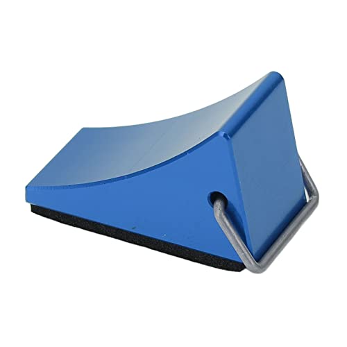 RC Wheel Chock 4 Pack Aluminum Alloy Antislip Car Stand, 32x21x16mm Compact Remote Control Car Accessory for Trail Truck Crawler Buggy Storage Display Ramp Stop (Blue) - color: Blue