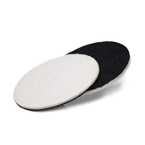 Glass Polish 6 inch (150mm) Pack of 5 Felt Polishing Pads for Polishing Glass, Plastic, Metal and Marble - size: 150mm x 5