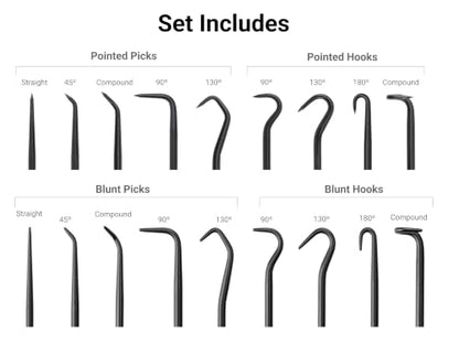 TEKTON Pick and Hook Set (18-Piece) | PNH90005 | Made in USA - size: Pick and Hook Set (18-pc.)