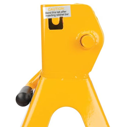 Performance Tool W41021 Ratchet Style Jack Stand Set for Lifting Vehicles During Maintenance, Yellow, 2-Ton - size: 2-Ton, style: 2 Ton (4,000 lbs.) Jack Stand