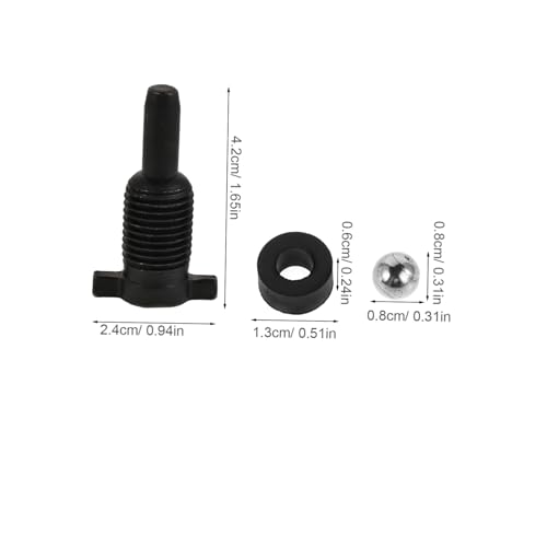 HEALLILY Vertical Jack Accessories Oil Return Valve Air Screw Oil Seal Ball Compact Hydraulic Jack Part for Automotive Repair and Construction Use