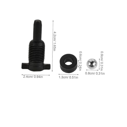 HEALLILY Vertical Jack Accessories Oil Return Valve Air Screw Oil Seal Ball Compact Hydraulic Jack Part for Automotive Repair and Construction Use