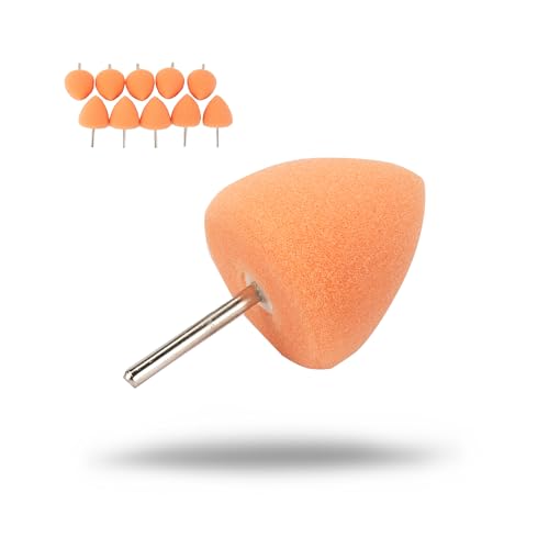 Maxshine 10 Pieces MN01 Mini Polisher and Accessories - 3x3cm (1.18”x1.18”) Orange Polishing Pads, Precision Buffing & Polishing for Tight Spaces, Ideal for Professional Car Detailing - size: Orange Polishing Pad