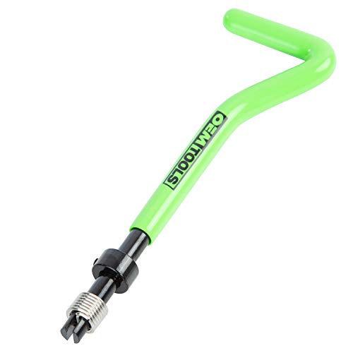 OEMTOOLS 25628 M8 1.25 Thread Repair Kit, Metric Spark Plug Chaser, Stainless Steel Permanent Rethreader Tool Set, Drill Compatible Spark Plug Tool, Green and Chrome - size: M8-1.25, style: Metric