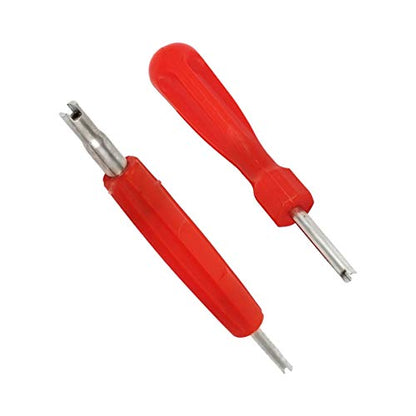 Lantee 2-in-1 Tire Repair Tool Set with Valve Core Removers and 100 Replacement Valve Stem Cores - Ideal for Cars, Trucks, Motorcycles, and More