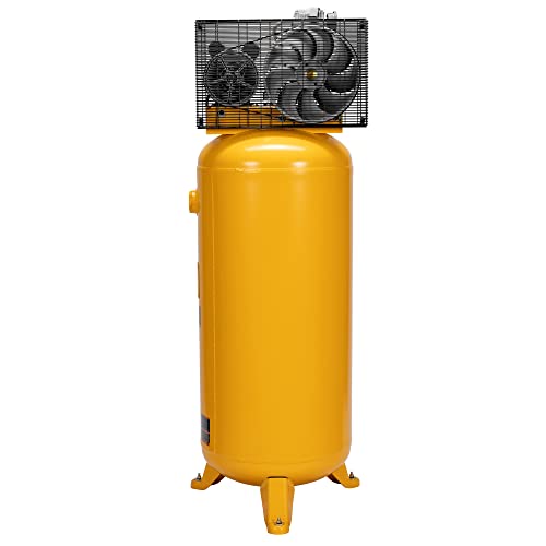 DEWALT 60 Gallon Vertical Air Compressor, 3.7 HP, 155 Max PSI, Heavy Duty Stationary Air Compressor – Ideal for various uses, Reliable Air Compressors for Workshop and Garage Applications.