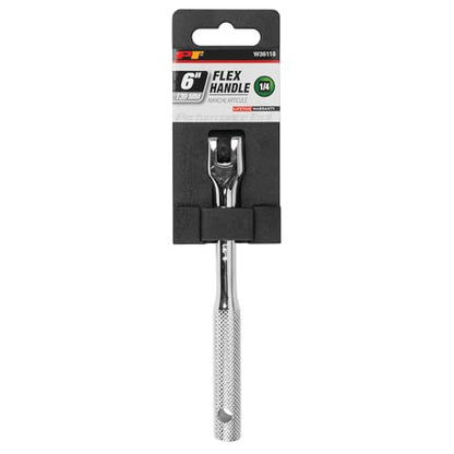 Performance Tool W36118 1/4-in Drive Flex Handle Home Improvement Hand Tool, Silver, 6-Inches - style: 1/4" Dr 6" Flex Handle