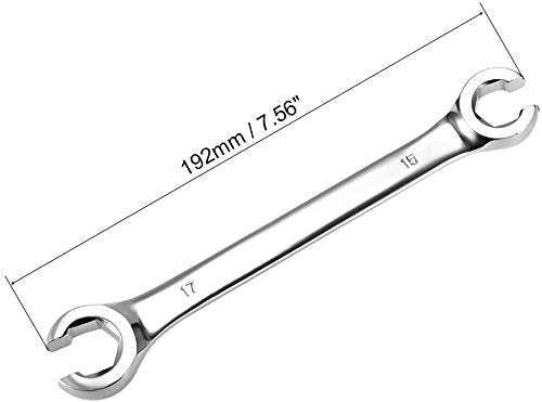 Utoolmart Flare Nut Wrench, 15mm x 17mm Metric Double Open End, 1Pcs - color: 1pcs, size: 15x17mm
