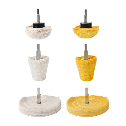 Unicaravan Aluminum Wheel Polishing Kit for Drill Buffing Wheel for Car Motorcycle Wheel Rim Manifold Polishing for Stainless Steel Chrome Wood Plastic Ceramic Glass Woods Machine Jewelry etc 6PCS | For Car Motorcycle Wheel Rim Manifold Polishing for Stai