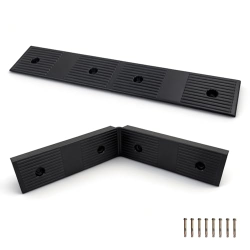 Heavy Duty 1.5 inch Rise Rubber Curb Ramps for Driveway Curb Ramps with M8 Screws for Sidewalks Door Ramps for Thresholds Shed Riding Mower 7000lbs Powersport Loading - size: 1.5"inch