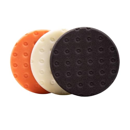 5.5" CCS Foam Pad Kit (Set of 3) – Light Cutting, Polishing and Finishing. Fits 5" Backing Plate. - color: Multi, size: 5.5"