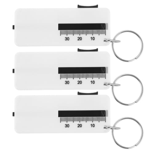 3pcs Tire Thread Depth Gauge for Car with Sturdy Abs Material, Accurate Tread Depth Measurement Tool, White Color, for Automotive Tire Maintenance and Safety Checks