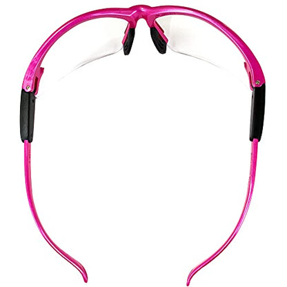 Global Vision Safety Shop Glasses - color: Pink Frame/Clear Lens