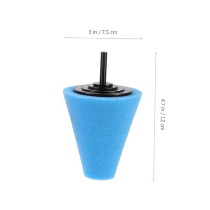 3pcs Auto Wheel Polishing Cone Buffing Pads Set, Yellow Sponge Polishing Kit for Car Wheels and Drill Attachment