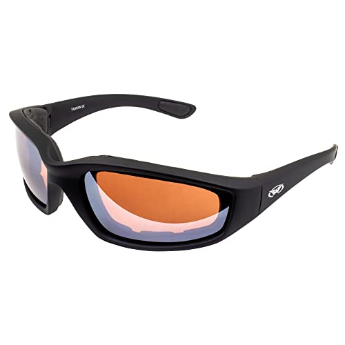 Global Vision Kickback Motorcycle Glasses - color: Black Frame/Driving Mirror Lens