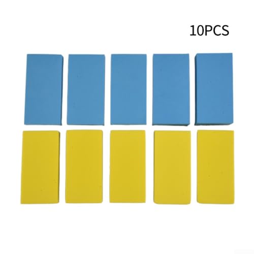10-Pack Car Waxing Sponge Pads for Nano Ceramic Coating, Ultra-Thin Polishing Foam Applicators for Auto Detailing, 3.15x1.57 Inch