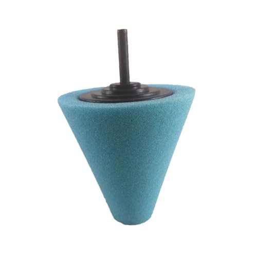 GLEAVI Automotive Cone-Shaped Buffing Pads for Car Wheel Hub Cleaning Long-Lasting Reusable Sponge Polishing Tool for Reach Areas Light Blue