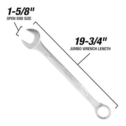 OEMTOOLS 22109 1-5/8 Inch Jumbo Combination Wrench - size: 1-5/8"