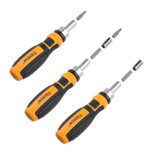 Hoteche 39Pcs Ratchet Screwdriver Set,DIY Ratchet Screwdriver Set, Multi Bit Magnetic Drive Set with Detachable Ratchet Handle, Portable Compact Repair Tool Kit for Furniture Computer Bicycle Gray