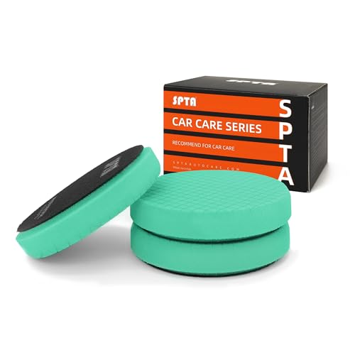T120 Heavy-Cut Foam Polishing Pads, SPTA 3Pcs 6.5 Inch Face for 6 Inch 150mm Backing Plate Compound Buffing Sponge Pads for Car Buffer Polisher Compounding, Polishing and Waxing -FPTSS6G-3 - color: 3Pcs Green T120 Heavy Cut, size: 6.5inch