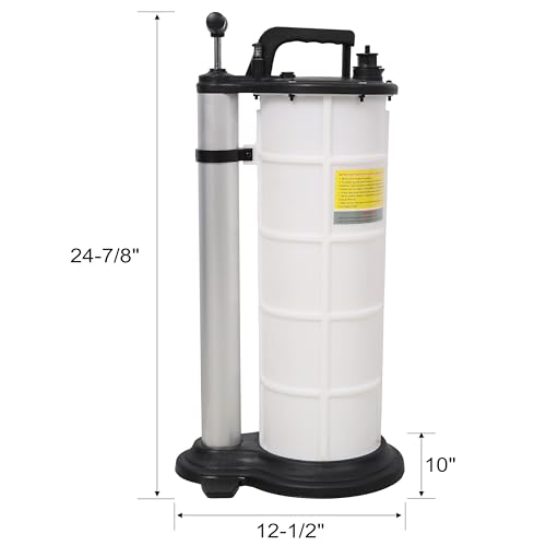 9L Manual Oil Extractor Pump - Oil Changer Vacuum Fluid Evacuator Extractor with 4 Tubes for Automotive Cars Boats Fluids Vacuum Evacuation