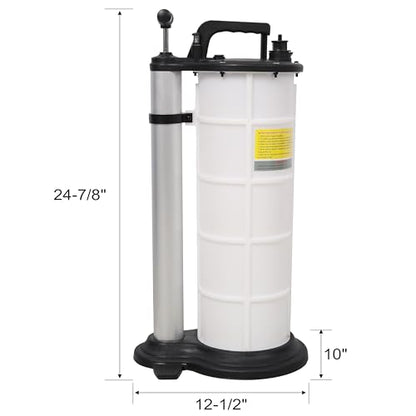 9L Manual Oil Extractor Pump - Oil Changer Vacuum Fluid Evacuator Extractor with 4 Tubes for Automotive Cars Boats Fluids Vacuum Evacuation