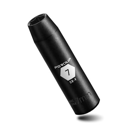 3/8” Drive Deep Impact Socket, Metric(7mm socket), 6-Point, Cr-V Steel With Black Manganese Phosphate Coating - size: 7 mm