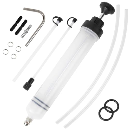 500ml Fluid Extractor & Manual Automotive Fluid Extractor Pump Oil Syringe with Suction Hose and Extension Tubes for Efficient Oil Change, Fuel Transfer Fluid Syringe (500ml) - size: 500ml