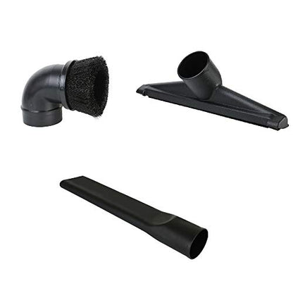 Shop Vac Accessories 2 1/2 inch Attachments (2.5 Wet Dry Vac Accessories - Floor Brush, Dust Brush, Crevice Tool for Shop Vac (3-Pack Attachments) - size: 3-Pack Attachments