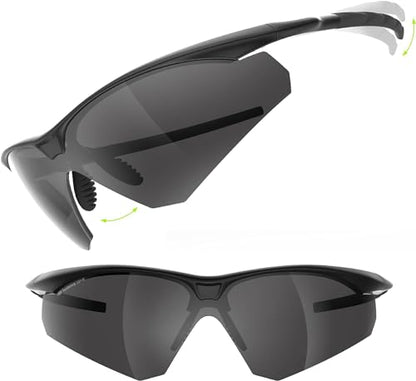 HTS HUNTERSKY S53 Anti Fog Tactical Shooting Range Safety Glasses ANSI Z87.1 Ballistic Eye Protection Hunting Airsoft Riding - color: S51 Black / Smoke