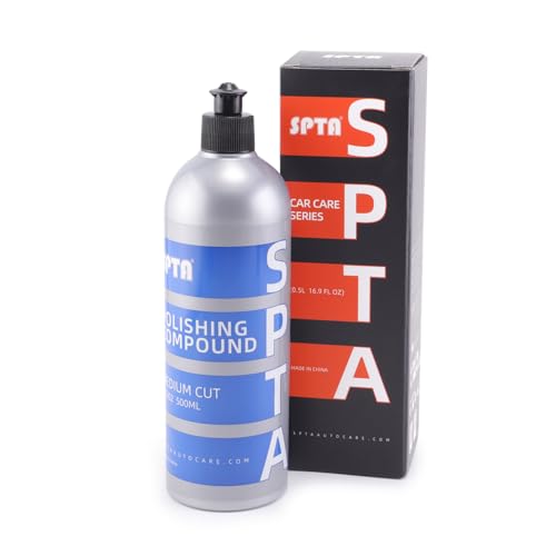 Medium Cut Polishing Compound, SPTA 16.91oz (500ml) Polishing Compound Car Scratch & Swirl Remover Rubbing Compound & Medium Cut Polish Compound Swirl Remover for Car Automotive Paint Correction - color: Medium Cut Compound, size: 500ml (16.91oz)
