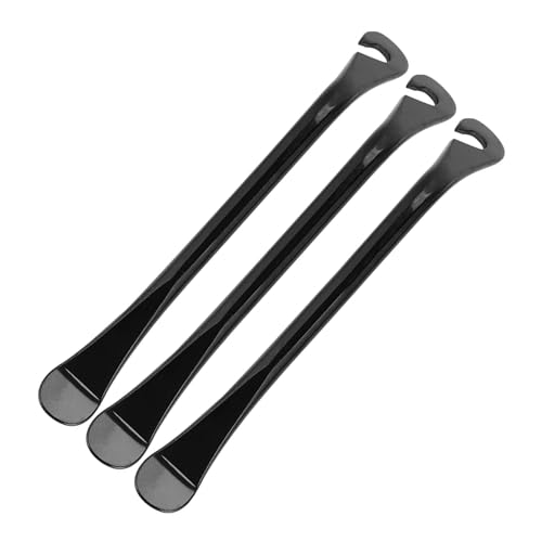 VBESTLIFE Tire Lever Bike Bicycle Spoon Repair Tool, 3pcs Portable Carbon Steel Pry Bar Set with Chamfered Tip for Tire Bead Removal, Spoke Hook for Puncture Fix, Rim Protection