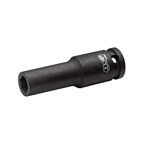 Jetech 3/8" Drive 9mm Deep Impact Socket - Metric, 6-Point Chrome Molybdenum Steel (Cr-Mo), Extra Reach for Long Bolts - Automotive & Mechanical Repair - size: 9mm