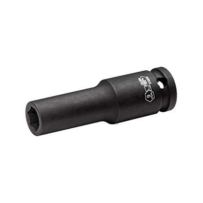Jetech 3/8" Drive 9mm Deep Impact Socket - Metric, 6-Point Chrome Molybdenum Steel (Cr-Mo), Extra Reach for Long Bolts - Automotive & Mechanical Repair - size: 9mm