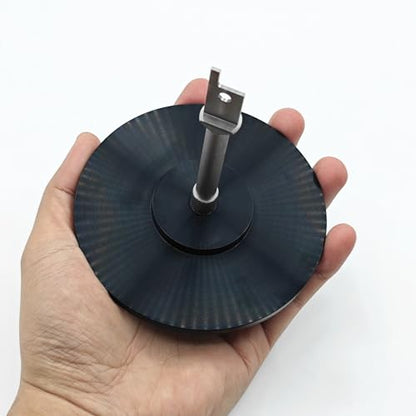 DIY UVC Reciprocating Saw Machines Large Adapter Suction Cup Attachments Connector Fit for Reciprocating Saws Tools Aluminium Smooth Surface 12cm/4.7in Diameter (Black Large)
