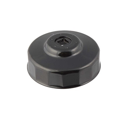Steelman Low Profile Oil Filter Cap Wrench Socket 80mm x 15 Flute, 3/8-inch Drive, Heavy Duty Chrome Vanadium Steel - size: 80 Millimeter x 15 Flute