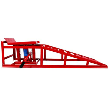 2 Pack Hydraulic Car Ramps, Rpuzonier 5T 11000lbs Low Profile Car Lift Service Ramps Truck Trailer Garage, Height Hydraulic Vehicle Ramps for DIY Repair Stores Auto Beauty Stores (Red) - size: Red