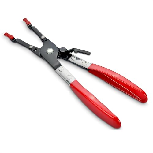 Car Wire Soldering Pliers 9.5 Inch – Carbon Steel Welding Pliers with Non-Slip Grip – Comfortable Design for DIY Soldering, Electrical & Welding Tasks – Precision Tool for Secure Wire Handling - color: Black & Red Soldering Aid Pliers Grip