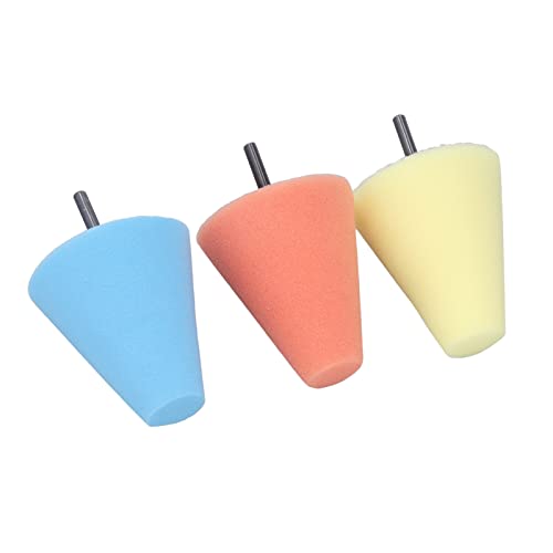 9Pcs Reusable Polishing Cones for Car Wheel Polish Hub Buffing Kit Automotive Metal Surface Care Sponge Buffing Tools Wheel Maintenance