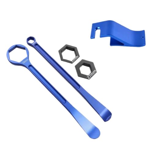 Motorcycle Tire Change Kit 10Mm 12Mm 22Mm 27Mm 32Mm Tire Lever Tool Spoon Tool Wrench Set Tire Repair Tool(Blue) - color: Blue