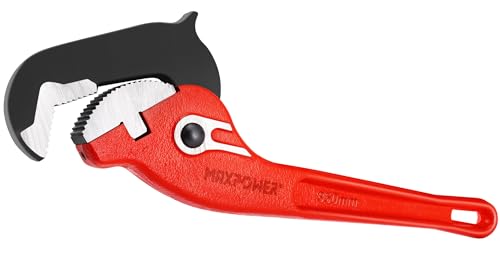 MAXPOWER 14-inch Pipe Wrench, Self-Adjusting Pipe Wrench, Rapid Grip Multi-function Quick Self Adjustable Plumbing Pipe Capacity 0.7"-2" - size: 14"