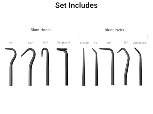 TEKTON Blunt Pick and Hook Set (9-Piece) | PNH90001 | Made in USA - style: Blunt Pick and Hook Set (9-Piece)