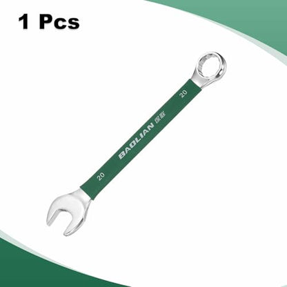 HARFINGTON 20mm Metric Combination Wrench 10 Degree Offset 12 Point Cr-V Steel Single Open End Spanner Wrenches for Automotive Repair Furniture Assembly - size: 20mm