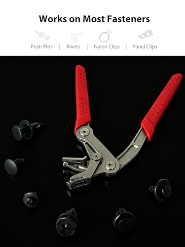 Car Clip Pliers, Clip Removal Tool, Heavy-Duty 17-4 Stainless Steel Push Pin Pliers for Automotive Plastic Rivets, Trim & Door Panel, Damage-Free Disassembly Tool for Mechanics - size: MU-CRT-01