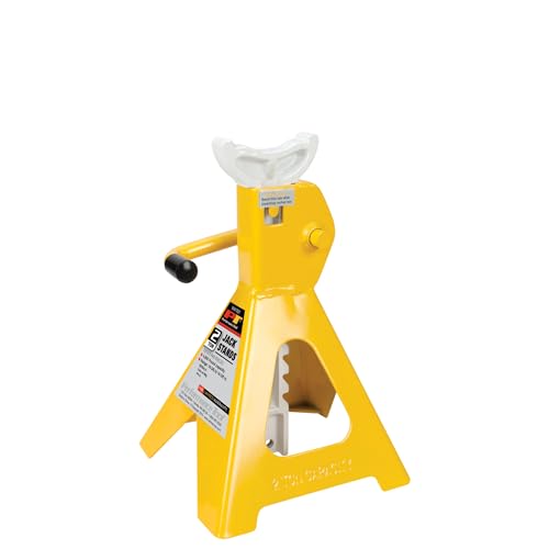 Performance Tool W41021 Ratchet Style Jack Stand Set for Lifting Vehicles During Maintenance, Yellow, 2-Ton - size: 2-Ton, style: 2 Ton (4,000 lbs.) Jack Stand